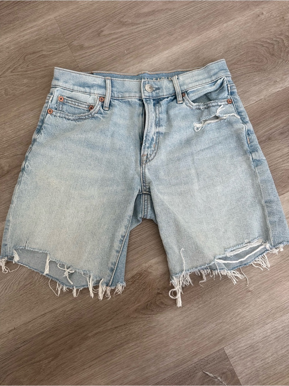 American Eagle Light Blue Denim Cutoff Shorts
